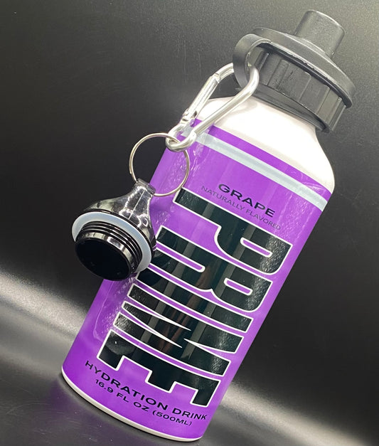 GRAPE PRIME 600ML METAL WATER BOTTLE (PERSONALISED)