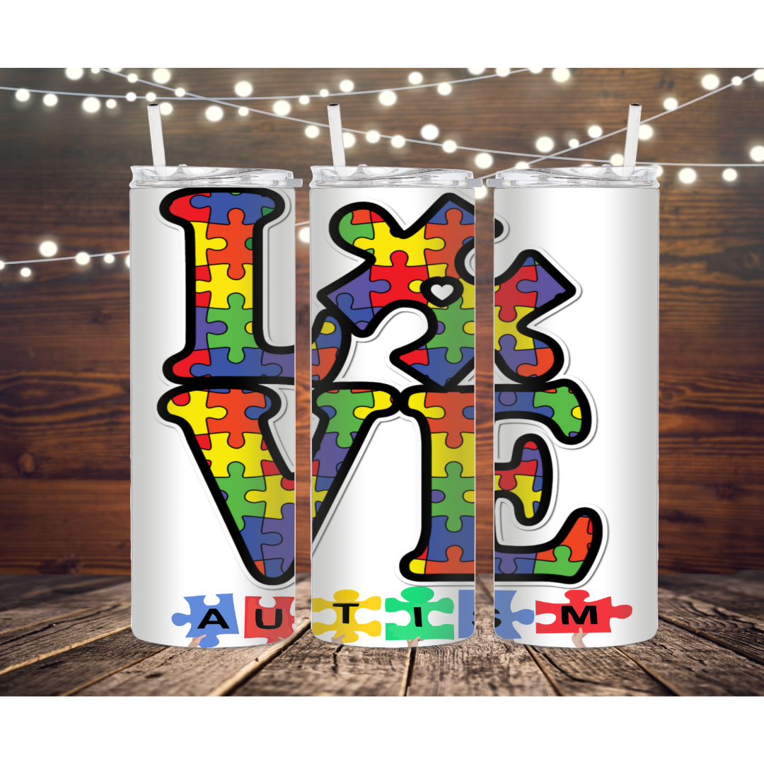 AUTISM DESIGN 20 OZ TUMBLER