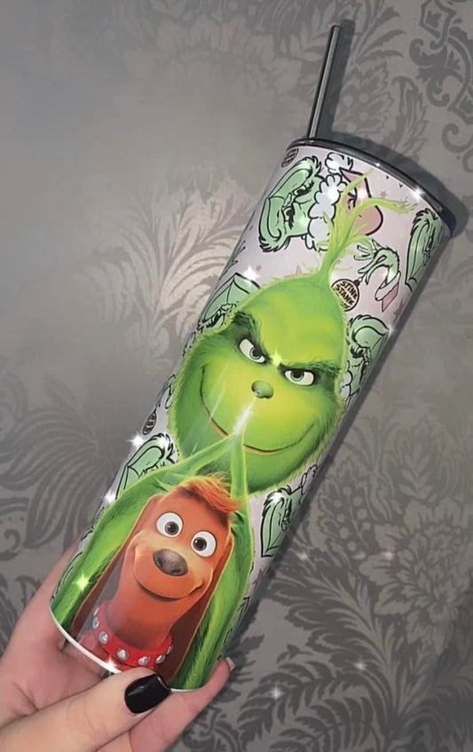 GRINCH DESIGN PERSONALISED 20 OZ TUMBLER