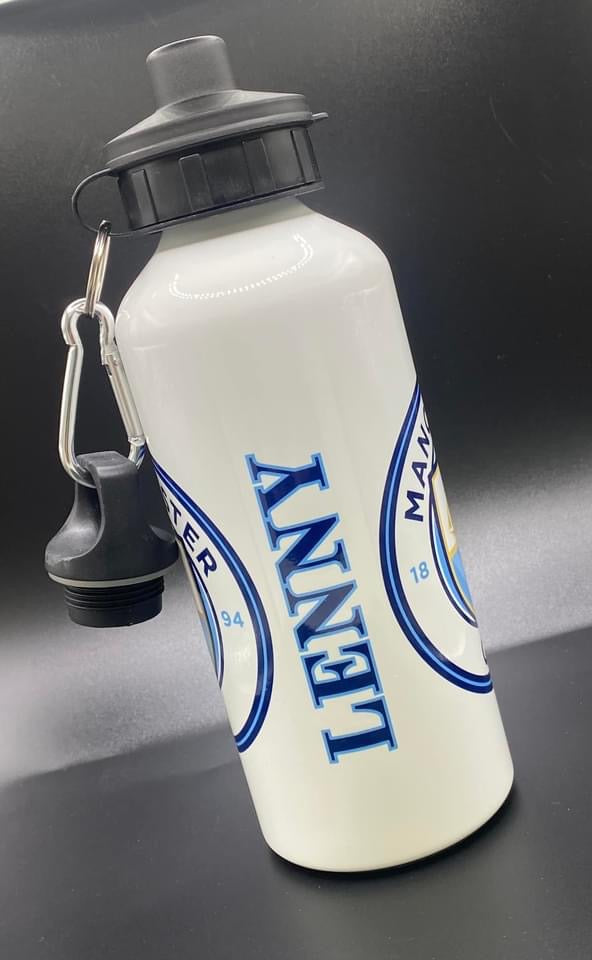 FOOTBALL TEAM 600ML METAL WATER BOTTLE (PERSONALISED)