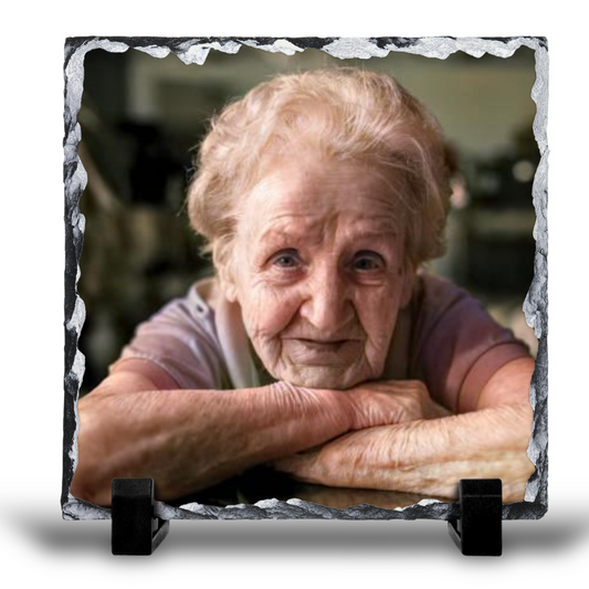 FULL PHOTO PERSONALISED 20X20CM PHOTO SLATE GLOSS FINISH