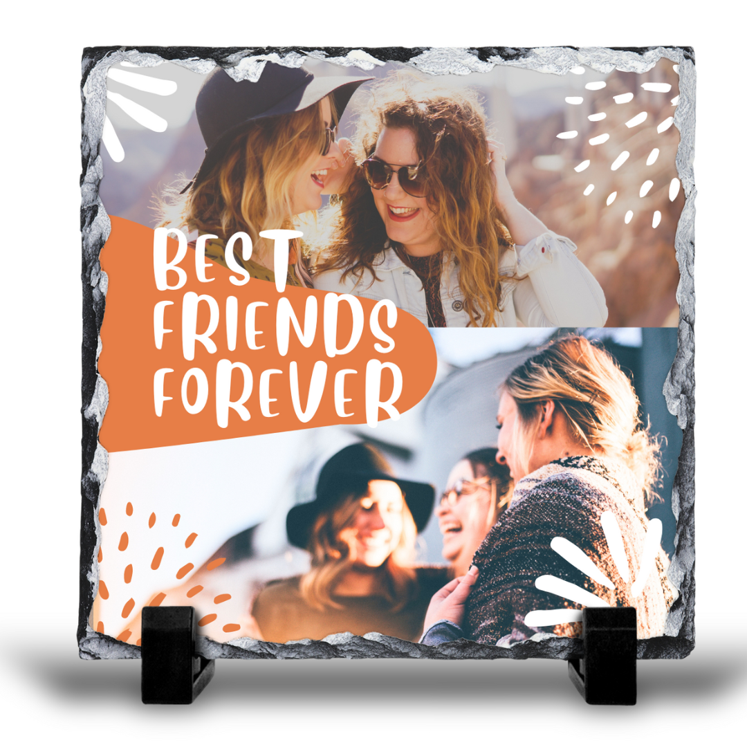 FRIEND PERSONALISED 20X20CM PHOTO SLATE GLOSS FINISH