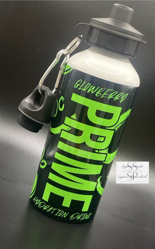 GLOWBERRY PRIME 600ML METAL WATER BOTTLE (PERSONALISED)